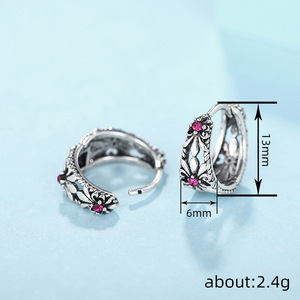 Pendientes de flores para mujer, diseño floral pequeño y pastoral, estilo elegante Mori, regalos de joyería para uso diario - Product Image 3