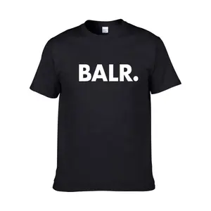 Kaus kerah bundar crop untuk pria, t-shirt desainer olahraga kerah Bundar untuk pria muda Balr