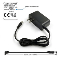 ODM OEM 24V 1A Adaptor Daya AC/DC Plug-In untuk Dinding 24W Bahan PC Catu Daya 24V 1A untuk Lampu LED Strip Kipas Mini