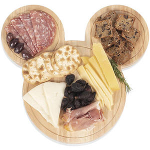 Juego <span class=keywords><strong>de</strong></span> platos <span class=keywords><strong>de</strong></span> queso <span class=keywords><strong>Mickey</strong></span>, cubiertos, cortador <span class=keywords><strong>de</strong></span> acero inoxidable, mango <span class=keywords><strong>de</strong></span> madera, cuchillo para untar mantequilla y tenedor - Product Image 3