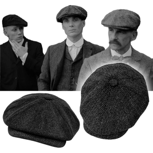 Casquette de peintre octogonale Razor <span class=keywords><strong>Gang</strong></span> pour homme et femme, style rétro britannique, béret en velours côtelé décontracté pour l'hiver - Product Image 1