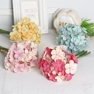 Lichao Artificial Hydrangea 7 Branches <b>Silk</b> <b>Flower</b> Handmade Wedding Home Decor Prop - Product Image 4