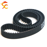 Courroie synchrone en caoutchouc S2M, longueur 360 370 372 380 384 386 390 396 mm, courroie de distribution S2M, largeur 5-15 mm