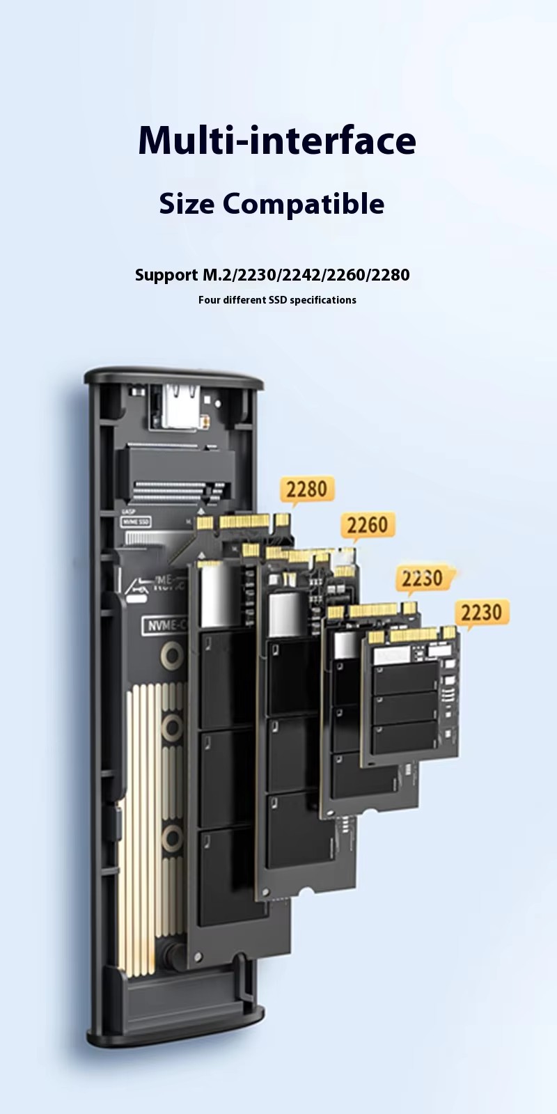 4TB M.2 NVMe PCIe Gen 4 X4 SSD | Dual Protocol Aluminum Enclosure
