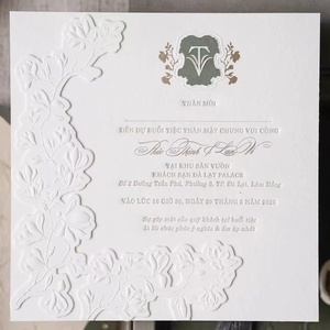 Cartes d'invitation personnalisées Papier d'art de haute qualité Embossage en relief 3D pour mariages de luxe Galas et événements haut de gamme - Product Image 4