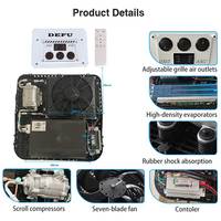 Nouveau climatiseur de toit tout-en-un 24V/12V avec compresseur scroll pour voiture, camion, camping-car, capacité de refroidissement de 2800W