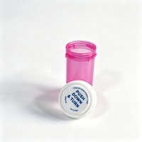 Flacon de pharmacie rose réversible CR résistant aux enfants pour le stockage de médicaments et de capsules, boîte de pharmacie rose anti-UV