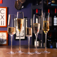 Ensemble de gobelets en cristal sans plomb modernes pour vin et flûtes, faits à la main, pour mariage, pour usage domestique