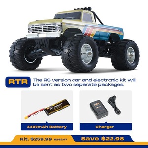 FMS 1/10 Ford <span class=keywords><strong>F</strong></span>-100 Brushless 2WD <span class=keywords><strong>Monster</strong></span> Truck 55 km/h Hobbywing 60A ESC 3652 Moteur Classique Dentside Scale RC Truck RS - Product Image 4
