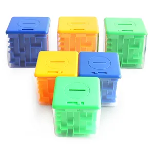 Kinderen Plastic Educatieve Stalen Bal Hersenen Training Intelligentie Fidget Puzzel 3d Doolhof Magische Blokjes Spaarpot Geldkist Speelgoed