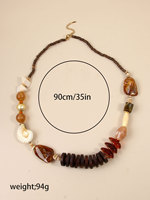 Collier de mode OEM/ODM, style bohème estival, décontracté, avec pendentif coquillage et perles, pour la plage et les voyages, au look élégant et frais