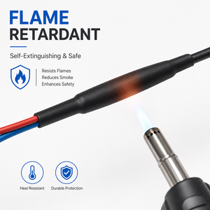 Tubo Termocontraíble <span class=keywords><strong>de</strong></span> PTFE 260C Resistente a Altas Temperaturas, Ácidos y Álcalis, Relación <span class=keywords><strong>de</strong></span> Contracción 1.7:1, 4:1, Retardante <span class=keywords><strong>de</strong></span> Llama UL94V-0 - Product Image 2