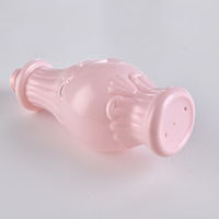 Bouteille de shampooing et de lotion en plastique PET de 500 ml, style classique, en forme de gourde, avec couvercle sérigraphié