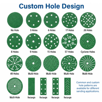 Disque de ponçage abrasif en zircone alumineuse verte de qualité supérieure de 5 pouces avec fixation auto-agrippante pour atelier de carrosserie