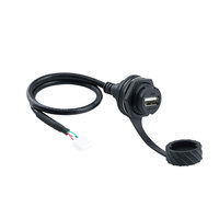 Connecteurs LSHITECH IP68, câble USB 2.0 femelle vers USB C mâle, 1 m, boîtier en nylon PA66 pour la communication de données