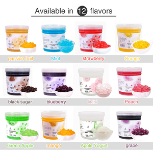 Doking Factory Wholesale OEM Quality Boba Milk Tea Material Special Bubble Tea Ingredient Juice Syrup Mint Flavor Popping Boba - Product Image 6