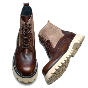 <span class=keywords><strong>Stivaletti</strong></span> da <span class=keywords><strong>uomo</strong></span> in gomma con lacci resistenti all'usura e traspiranti di tendenza alla moda stivali in vera pelle