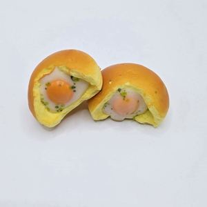 Wholesale PU Squeeze Toy Soft Rebound Simulation Food Crispy Fried Egg Meat Buns Can Ode Toast Decompression Kneading Squishy - Product Image 1