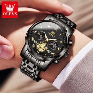 Reloj OLEVS 2859 con Logo Personalizado, de Lujo, Resistente al Agua, de Negocios, de Acero Inoxidable y Alta Calidad, Reloj de Cuarzo para Hombre - Product Image 5