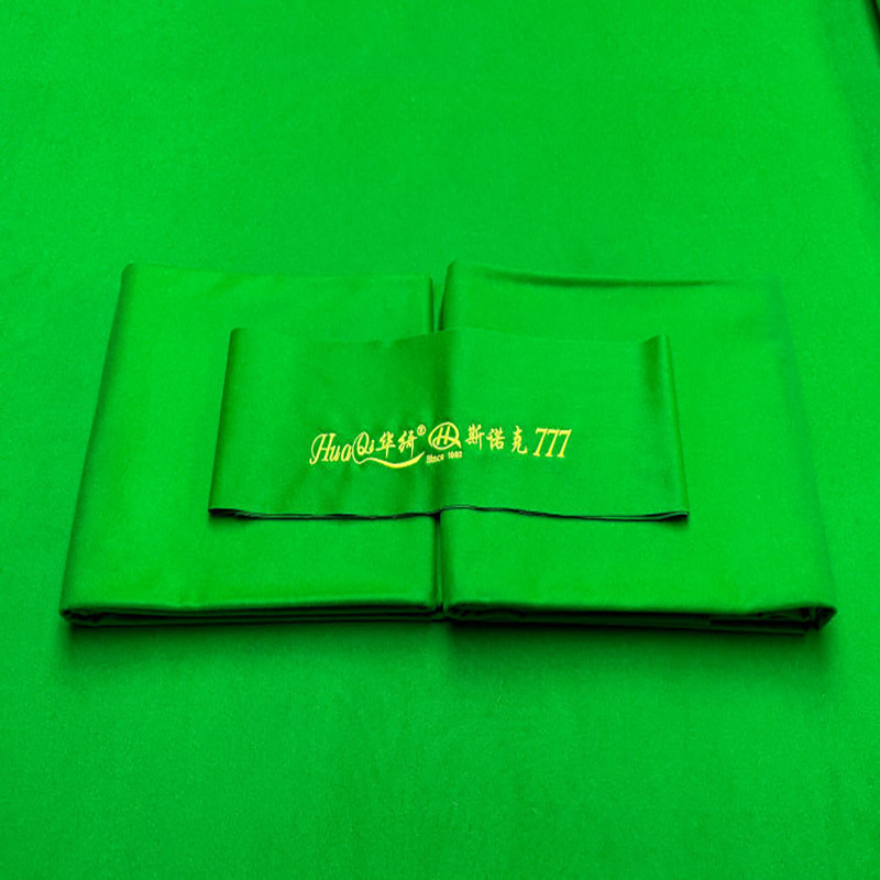 Huaqi Snooker 777/999 Green Wool+Nylon Blend Billiard Cloth 1.95m Width Smooth Surface Low Friction for Game Play