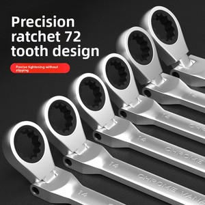 OEM Ratchet cờ lê <span class=keywords><strong>6</strong></span> 8 10 <span class=keywords><strong>12</strong></span> 13 14 16 17 18 19 21 22 24 26 32mm CRV 72 răng hai mục đích linh hoạt ratcheting kết hợp cờ lê - Product Image 4