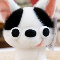 Peluche Chihuahua très populaire, adorable chien noir en peluche, animal en peluche créatif, chiot debout, peluche Chihuahua douce