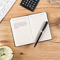 Personnalisation du logo personnalisé pour la couverture de l'ordinateur portable A6 Agenda Planning PU Leather 96 Page Plan Notebook
