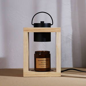 Lampe chauffe-<span class=keywords><strong>bougie</strong></span> à Base de bois en caoutchouc élégante, matériau naturel, <span class=keywords><strong>brûleur</strong></span> d'arôme de fusion d'huile, petites bougies <span class=keywords><strong>yankee</strong></span> 8Oz - Product Image 1