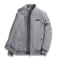 Nouveau Manteau en Velours Côtelé Homme, Veste Tendance Coupe-Vent Col Montant, Chaud en Laine d'Agneau et Rembourrée de Coton