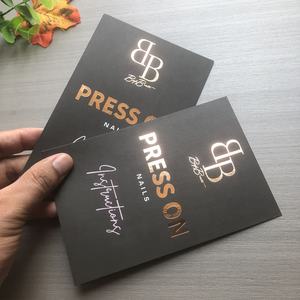 Prensa de impresión de papel de diseño libre personalizada, tarjeta de instrucciones de uñas, lámina de oro rosa, pequeña empresa, gracias por su pedido - Product Image 5