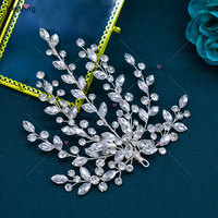 WHD-069 feuilles conception coudre femmes tissu chapeau strass cristal patchs pour robes de mariée vêtements