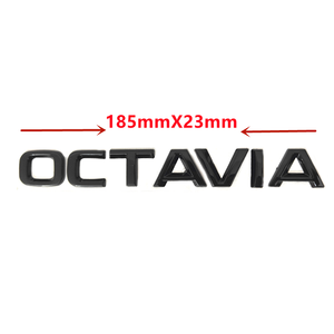 Emblema 3D Cromato Nero con Logo <span class=keywords><strong>Octavia</strong></span>, Lettere per Bagagliaio Posteriore Auto, Badge per <span class=keywords><strong>Skoda</strong></span> <span class=keywords><strong>OCTAVIA</strong></span> 1 2 3 <span class=keywords><strong>4</strong></span> A5 A7 MK3, Adesivo Decalcomania <span class=keywords><strong>Accessori</strong></span> - Product Image 3
