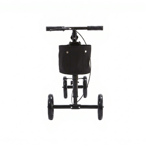 Chariot de mobilité pour genoux à quatre grandes roues silencieuses en PU, avec double frein à main, pour la récupération des fractures de la cheville et du pied - Product Image 1