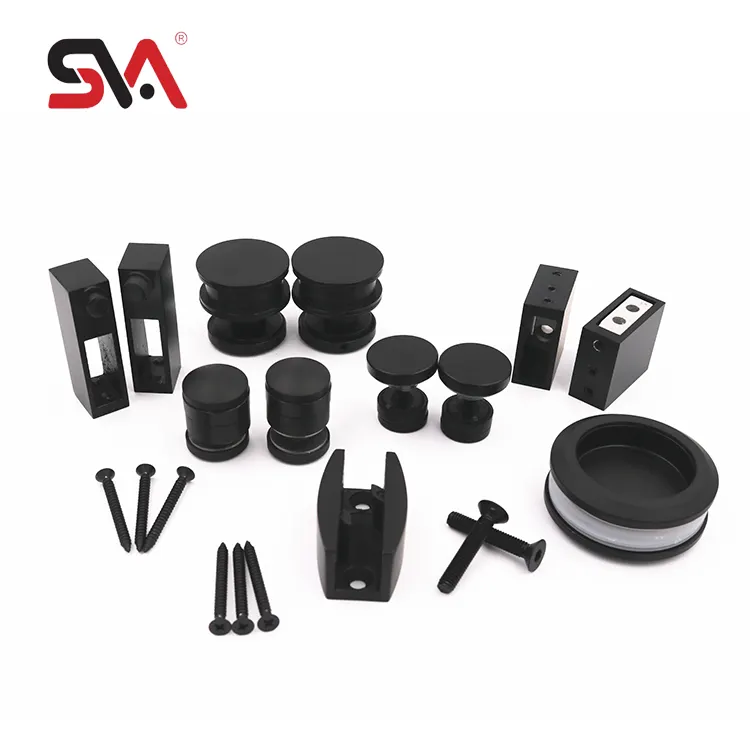 Set di accessori per il bagno SVA-0001 in acciaio inossidabile 304 senza telaio scorrevole porta in vetro Hardware montaggio per doccia