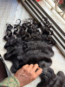 Natural Single Donor <b>Wavy</b> Human Hair Bundles Unprocessed Virgin Hair Wefts Long Soft Texture for Extensions Styling and <b>Wig</b> - Product Image 5