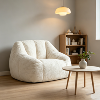 Maßgefertigter Moderner Komfort-Plüsch Kunstfell Einzelsessel Faulenzerstuhl für Wohnzimmer, Schlafzimmer und Apartment