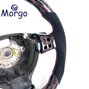 <span class=keywords><strong>Volante</strong></span> de Fibra de Carbono Forjado Personalizado con Pantalla <span class=keywords><strong>LED</strong></span> para VW <span class=keywords><strong>Golf</strong></span> 5 Mk5 GTI Passat Touran, Mejora del Interior del Automóvil - Product Image 5