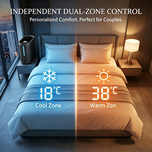 Cubrecolchón Moderno para Todas las Estaciones, Cálido y Seguro, con Control Inteligente de Doble Zona de Calefacción y Refrigeración - Product Image 2