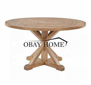 Venta caliente Mesa clásica con pata <span class=keywords><strong>de</strong></span> mesa <span class=keywords><strong>de</strong></span> madera maciza mesa <span class=keywords><strong>de</strong></span> comedor <span class=keywords><strong>vintage</strong></span> redonda <span class=keywords><strong>de</strong></span> madera <span class=keywords><strong>para</strong></span> <span class=keywords><strong>eventos</strong></span> <span class=keywords><strong>de</strong></span> granja y <span class=keywords><strong>alquiler</strong></span> <span class=keywords><strong>de</strong></span> fiestas - Product Image 1