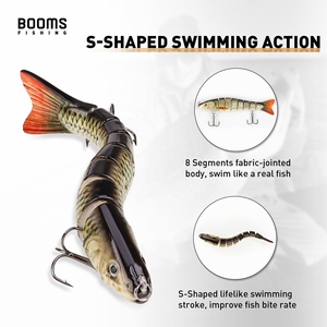 Señuelos de Pesca MJ2, Señuelos Duros Articulados de 8 Segmentos, Señuelos Realistas para Salmón y Pescada, Aparejos de Pesca para Río y Lago - Product Image 3