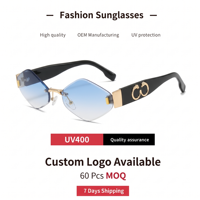 Nouvelles lunettes de soleil pour femmes, style star influenceur populaire européen et américain, lunettes de soleil rétro en métal à facettes polygonales