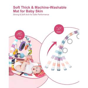 Tapis d'éveil musical pour bébé avec piano, jouets sensoriels, lumières et musique, jouet éducatif en plastique écologique - Product Image 4