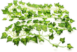 V550 Décoration murale intérieure et extérieure de haute qualité en plastique feuilles vertes plantes rotin guirlande soie artificielle suspendue fausse vigne de lierre - Product Image 6