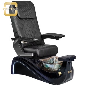 Lujoso salón de uñas muebles de manicura reposapiés Spa equipo de uñas con detalles dorados para silla de pedicura de masaje de tacto <span class=keywords><strong>humano</strong></span> - Product Image 3