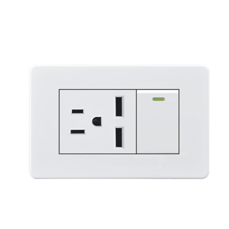 VNX Factory Hot Selling 16A Socket With Switch American Standard Electrical Socket for Electrical Home