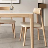 Ensemble de meubles de salle à manger modernes nordiques en bois massif avec table à manger en pierre pour la maison, l'appartement ou l'hôtel
