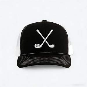 Gorra de béisbol deportiva de lona con logo personalizado, estilo trucker, de 6 paneles, negra sólida, para adulto, de moda, con MOQ bajo, de Vietnam - Product Image 1