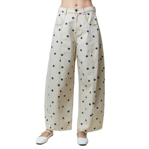 Vaqueros de mezclilla para mujer estilo Hip Hop Boyfriend con estampado de corazón, de pierna ancha, corte recto y holgados, Nuevos estilos 2026, Vaqueros de moda - Product Image 1