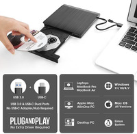 USB 3.0 Type-C External Optical Drive Ultra Portable High-Speed Reader/Writer DVD-ROM CD-RW Burner for Desktop Laptop PC