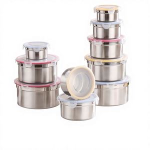 304 Stainless Steel Food Grade Sealed Preservation Box Thickened Multifunctional <b>Lunch</b> Box Refrigerator Freezing Storage Box - Product Image 1